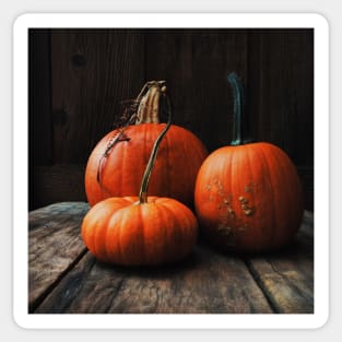 Three Pumpkins Sticker